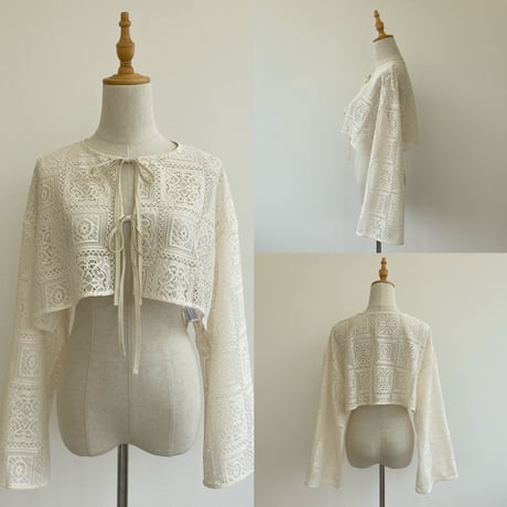 袖ルーズ2wayレースTOPS