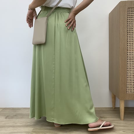 ヴィンテージサテンフレアマキシスカート