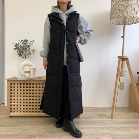 中綿ロングベスト