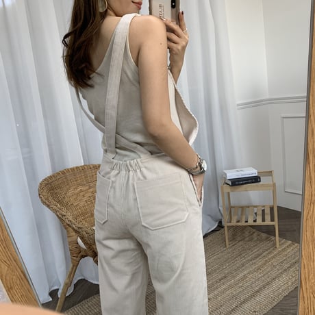 コーデュロイサロペット ワイドパンツ