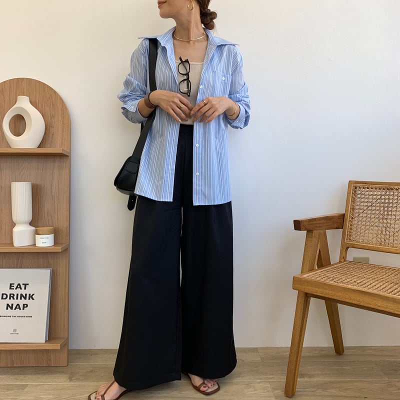 キャミソールセットアップ ナチュラル素材 体型カバー夏服 即納・体型カバーキャミソールセットアップ | BLATE