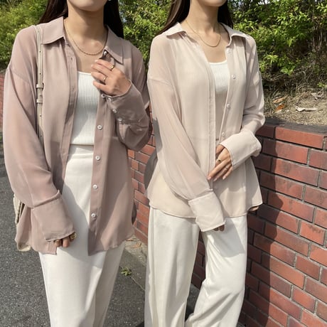 シアーシフォンシャツ