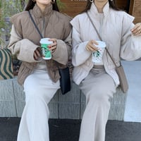 ニュアンス中綿ショートベスト
