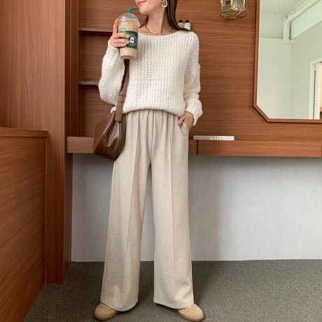 履き心地最高ニュアンスリラックスワイドパンツ
