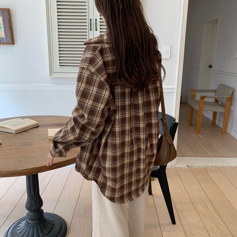 10/20入荷商品・ニュアンスブラウンチェックシャツ | BLATE