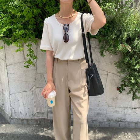 やわらかワッフルストレッチ2wayTee