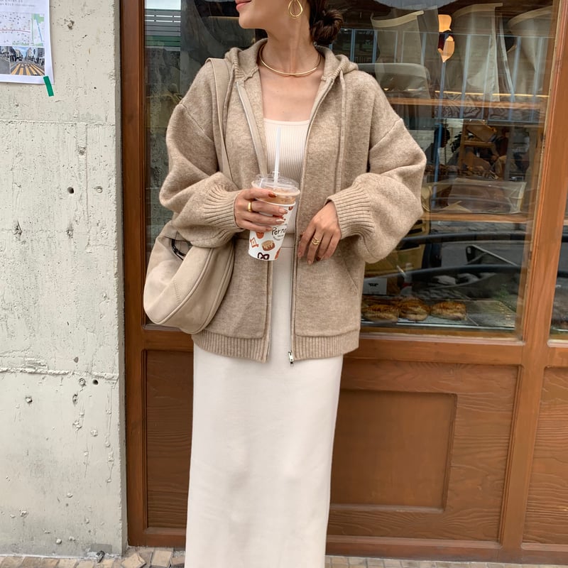 ふわもちダブルジップニットパーカー | BLATE