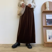 ベロアブラウンリラックススカート