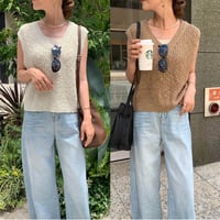 ブークレーショートニットベスト