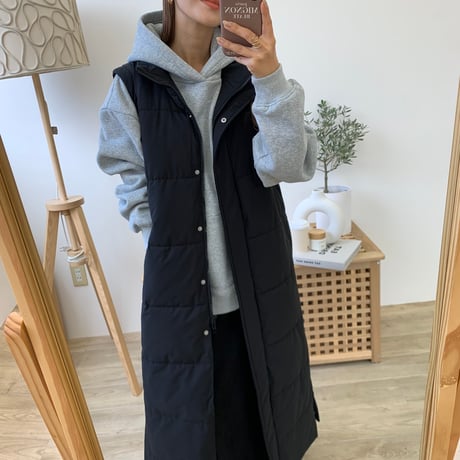 中綿ロングベスト