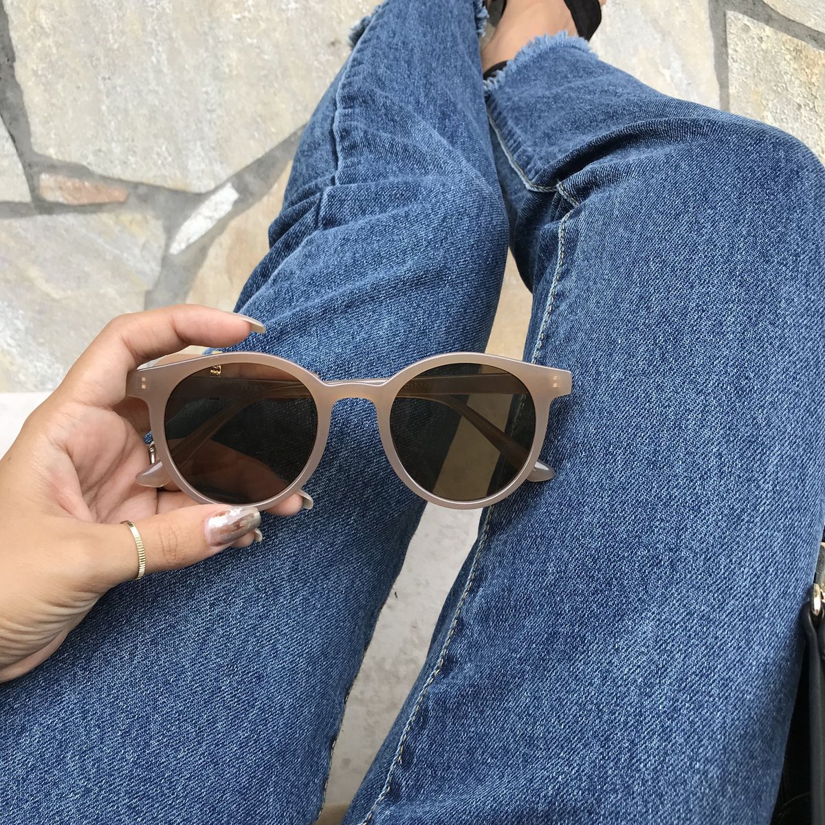 カットオフハイウエストブルーデニム | BLATE