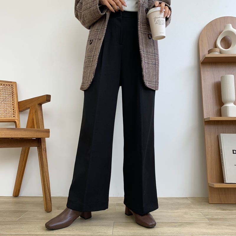 裏起毛タックワイドパンツ | BLATE