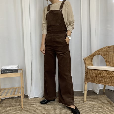 コーデュロイサロペット ワイドパンツ