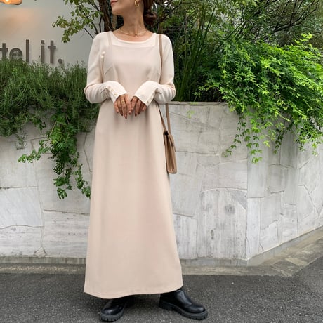上質ニュアンスキャミソールワンピース