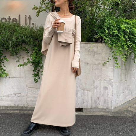 上質ニュアンスキャミソールワンピース
