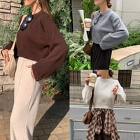 ショートシンプルニット