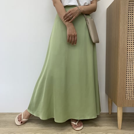 ヴィンテージサテンフレアマキシスカート