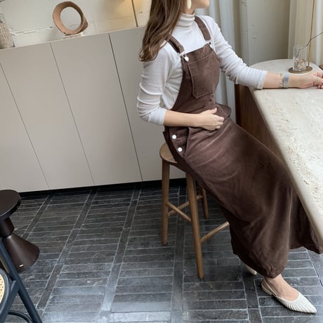 コーデュロイサロペットスカート
