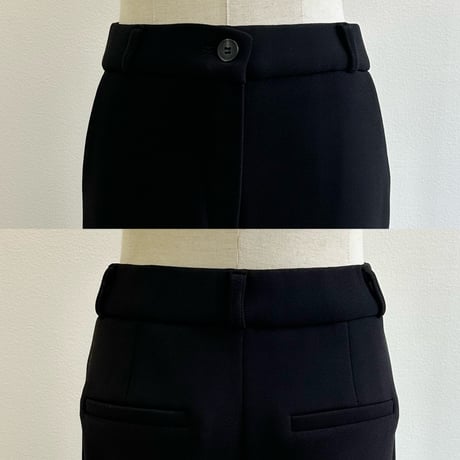 裏起毛細見えフレアパンツ