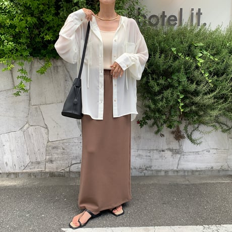 さらてろシアーフードシャツ