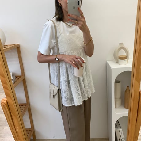 フェザーシアーフレアキャミソール