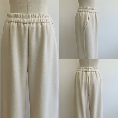 2wayドローコード温か裏起毛ニュアンスワイドパンツ