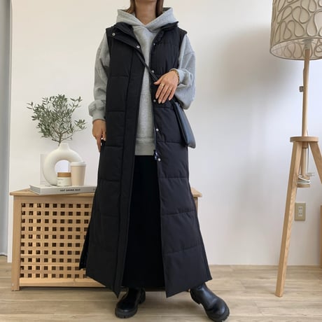 中綿ロングベスト