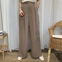 高身長さん向け裾スリットパンツ