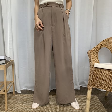 高身長さん向け裾スリットパンツ