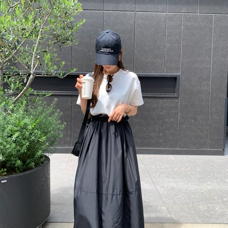 ウエストドローコードドッキングフレアワンピース