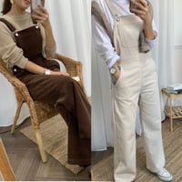 コーデュロイサロペット ワイドパンツ