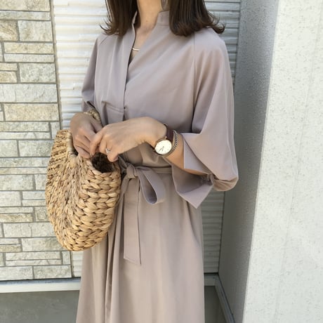 Originalゆるテロ・スキッパー大人シャツワンピース