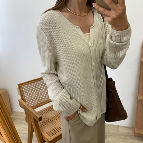 メッシュニットカーディガン