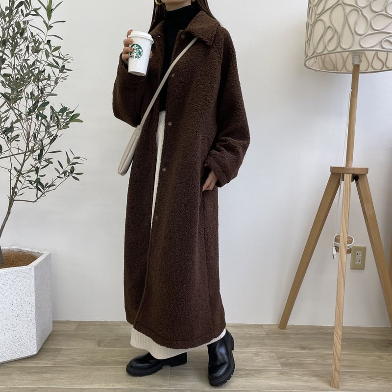 23区 ダークブラウン ボアロングコート 48 楽天市場】コート ダークブラウン レディースの通販