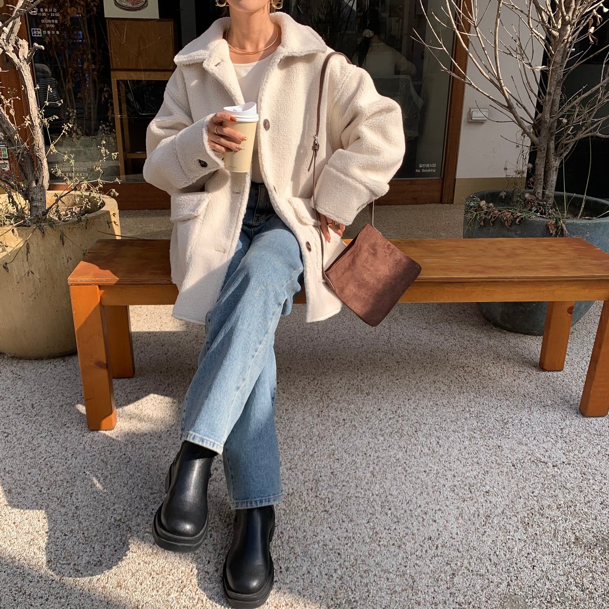 ボアニュアンスミドルコート | BLATE