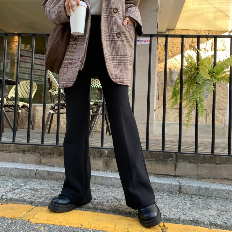 BLATE 裏起毛フレアパンツ 裏起毛細見えフレアパンツ | BLATE