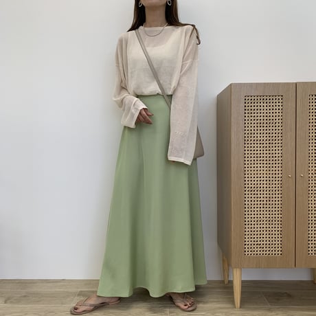 ヴィンテージサテンフレアマキシスカート