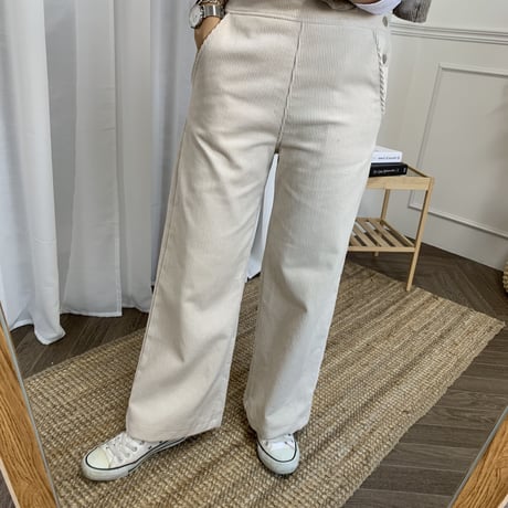コーデュロイサロペット ワイドパンツ