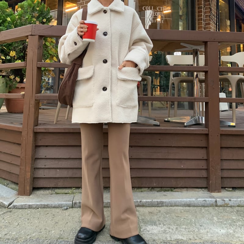 裏起毛細見えフレアパンツ | BLATE