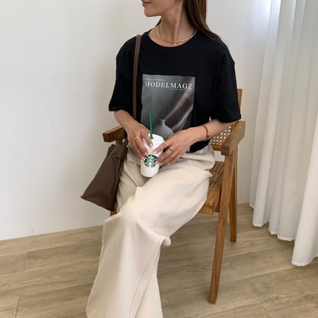 ニュアンスコットンフォトTシャツ