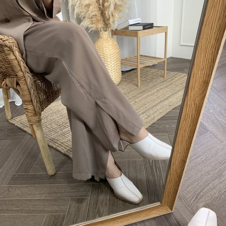 高身長さん向け裾スリットパンツ