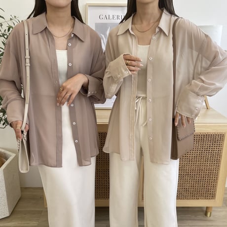 シアーシフォンシャツ