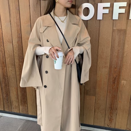 上質2wayロングトレンチコート