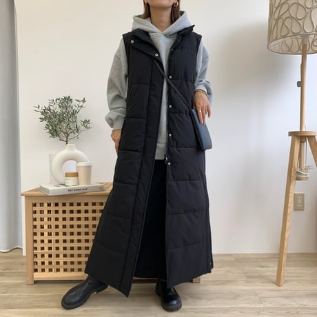 中綿ロングベスト