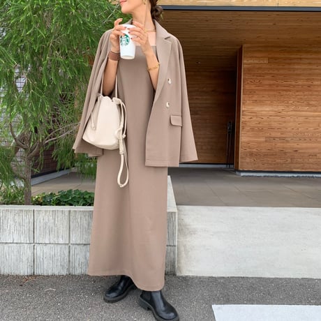 上質ニュアンスキャミソールワンピース