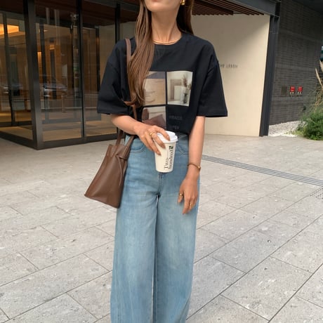 ニュアンスコットンフォトTシャツ