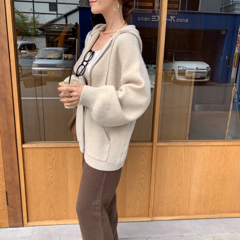 ふわもちダブルジップニットパーカー | BLATE