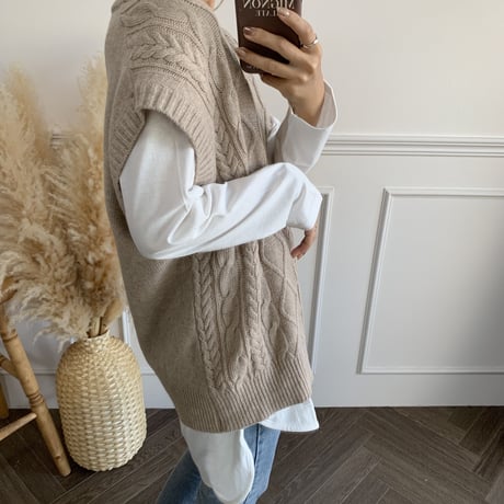 cotton100％チュニック丈ロンT