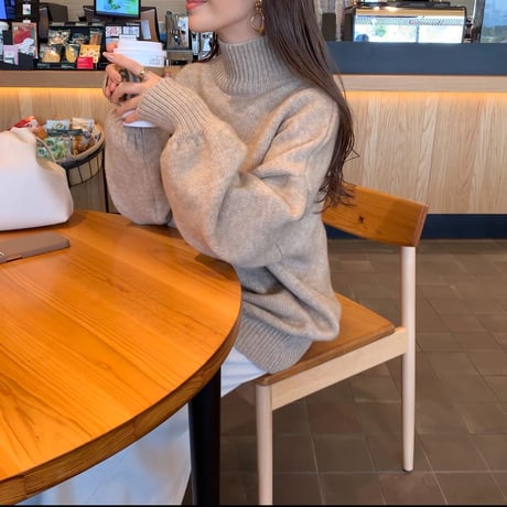 2wayもちもちボリュームハイネックニット