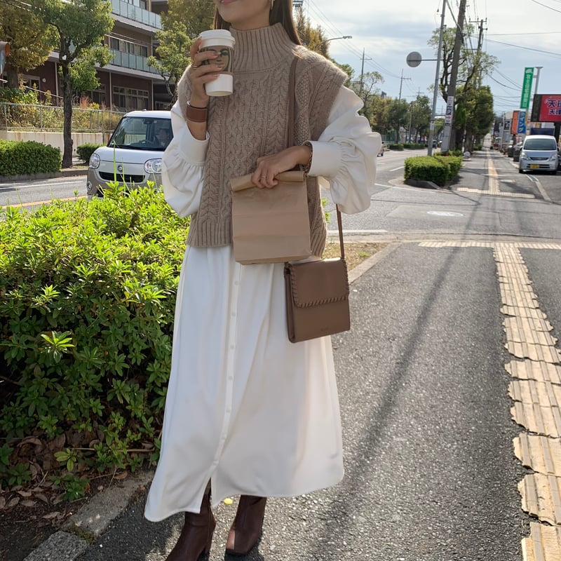 2wayボリュームスリーブドローコードとろみシャツワンピース | BLATE